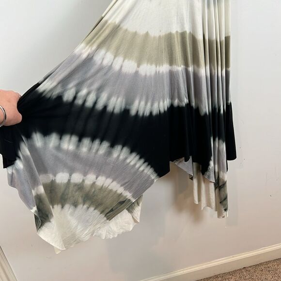 Ocean Drive Asymmetrical Fairy Tie Dye Low Back Spaghettietti Strap Dress Large - Picture 9 of 13